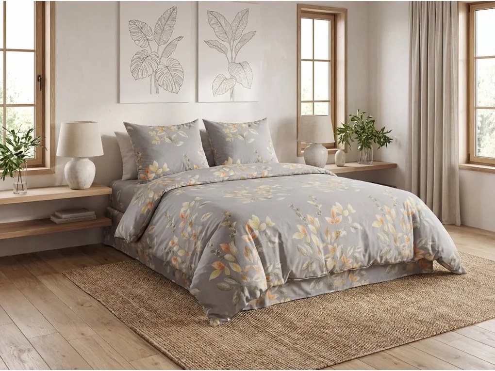 Mikroszálas ágyneműhuzat MISTLEAF szürke Ágyneműhuzat mérete: 2 db 70 x 80 cm | 160 x 200 cm