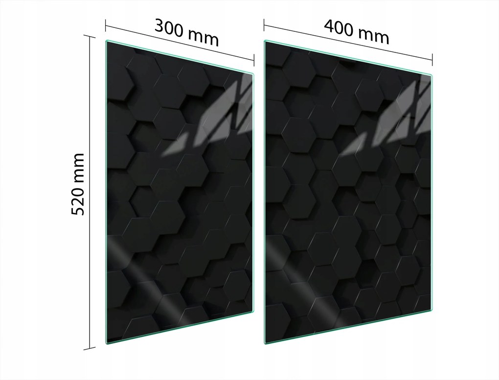 Üveg Tűzhelyvédő Főzőlap 70x52 Edzett Üveg Mintás