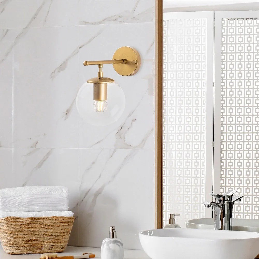 Sárgaréz színű fali lámpa Roe – Opviq lights