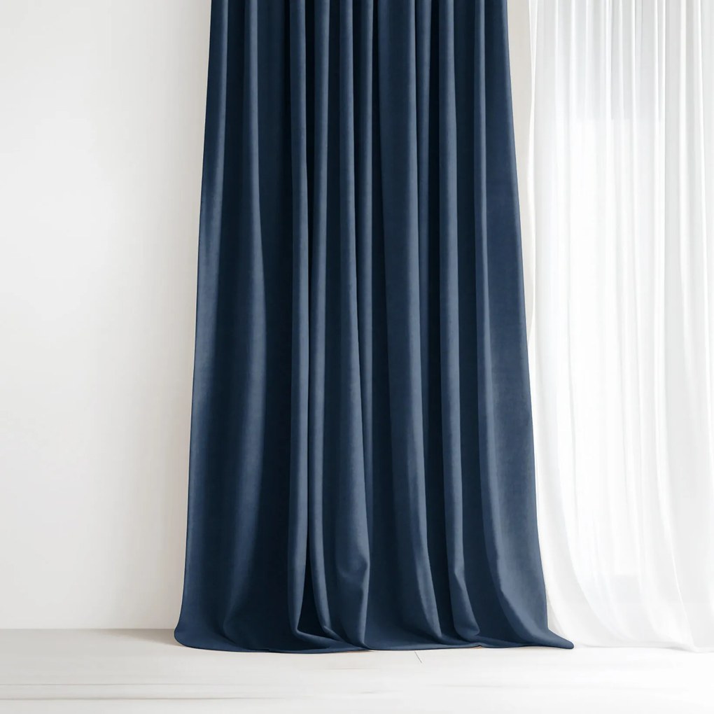 Goldea marbella dekoratív drapéria - tengerészkék 140x135 cm