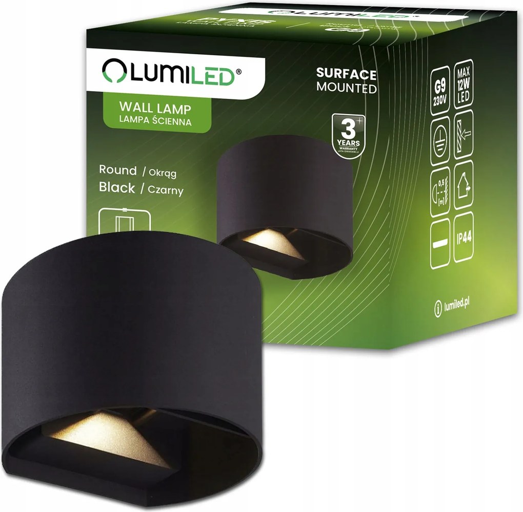 Kültéri fali lámpa Led fali lámpa G9 Homlokzati lámpatest Fel-Le