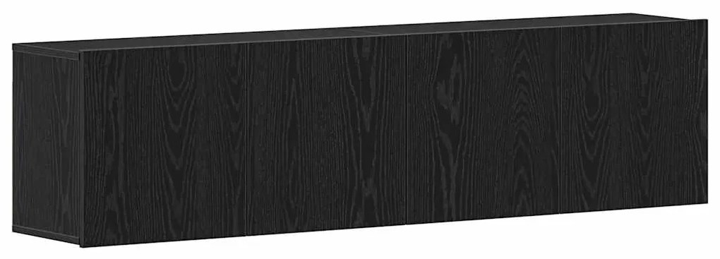 2 db fekete tölgyfa TV-szekrény 160 x 30 x 41 cm