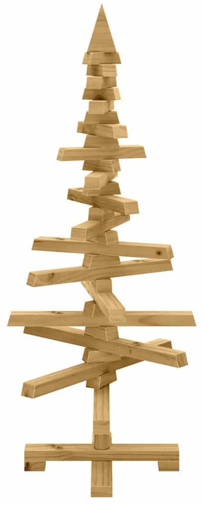 Fából készült Karácsonyfa állvánnyal Barna 90 cm Tömör fenyőfa