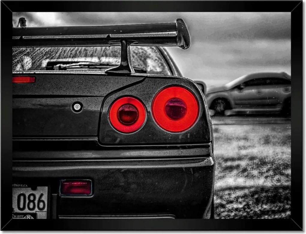Poszterek keretben 40x30 Sport Nissan Gtr Lámpák