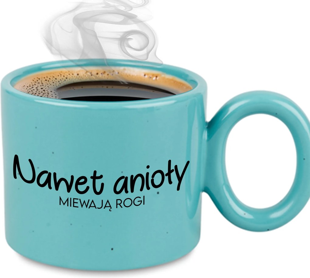 Bögre XXL Türkiz Ajándék Feleség Lányoknak Még Az Angyaloknak is Szarvaik vannak