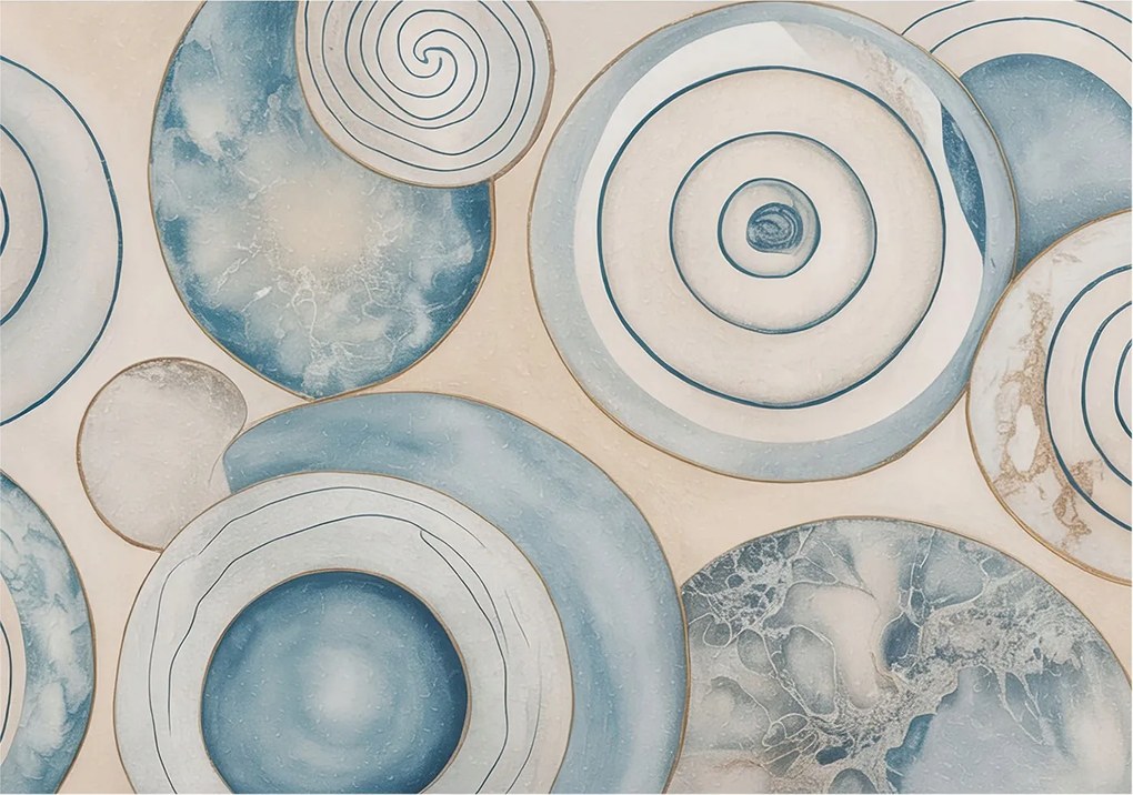 Flizelin tapéta Divatos 3D fali ragasztó Spirál örvények 208x146 ragasztó