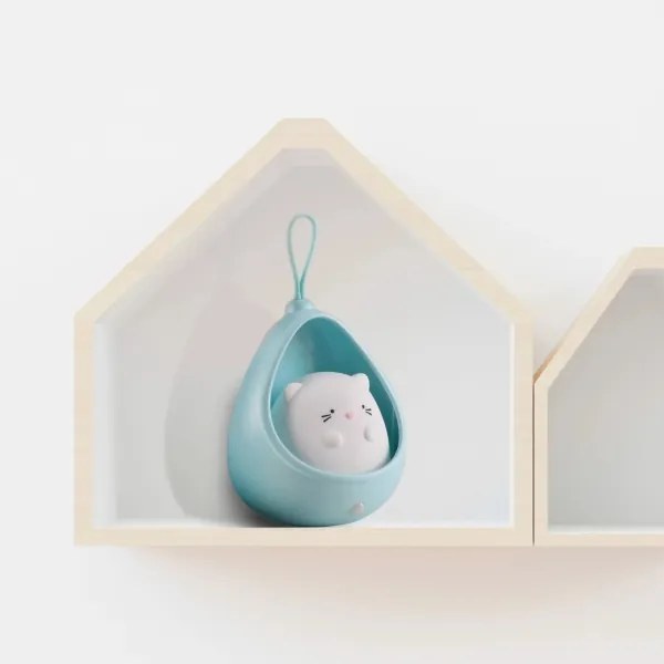 LED Gyermek Tájoló lámpa érzékelővel KITTY LED/0,5W/5V USB kék