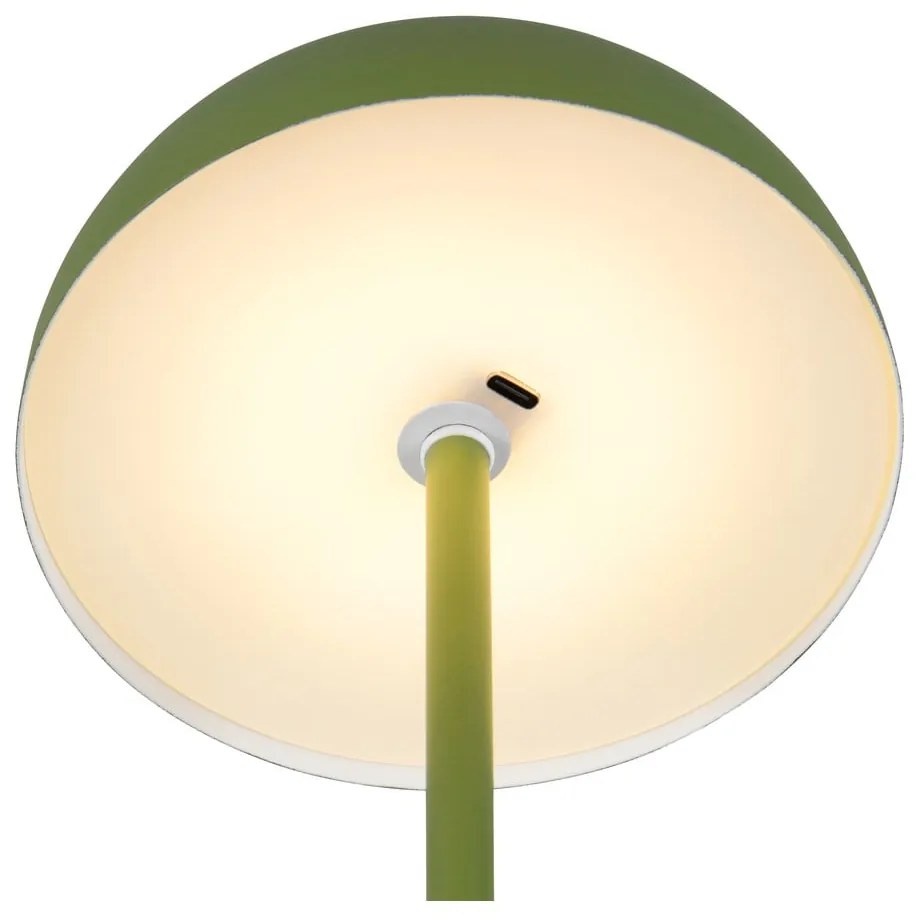 Zöld LED asztali lámpa fém búrával (magasság 21 cm) Munoz – Reality