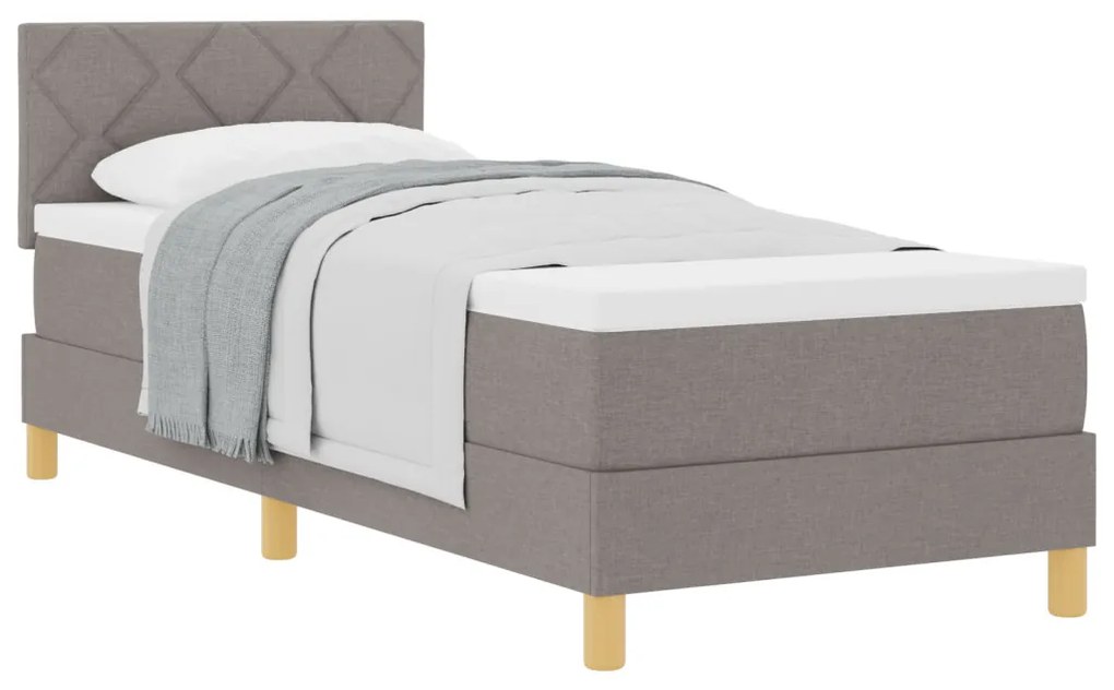 Box Spring Ágy Matraccal Barna 80x200 cm Szövet