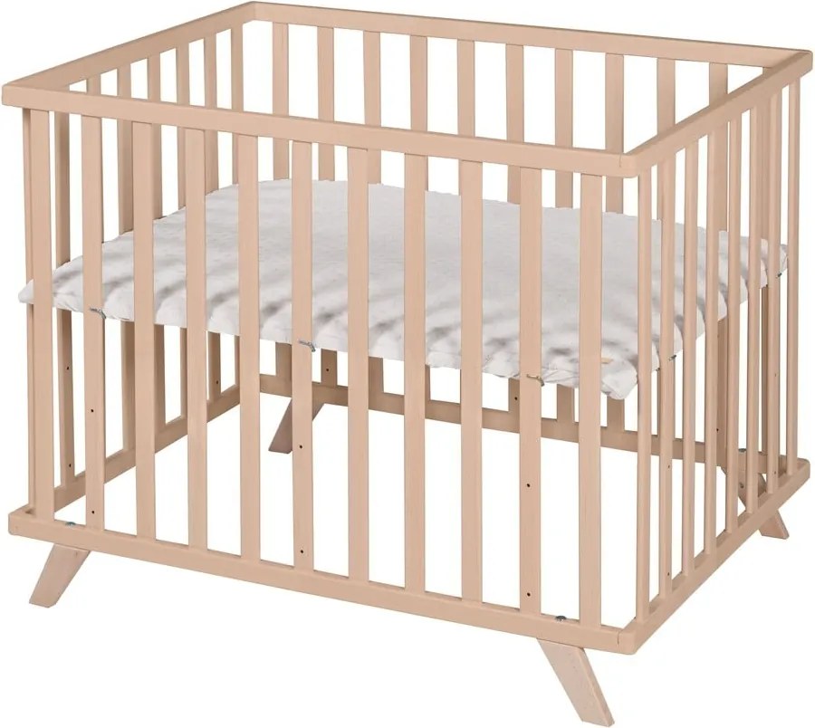 Natúr színű bükkfa járóka állítható magassággal 75x100 cm Lil Planet – Roba