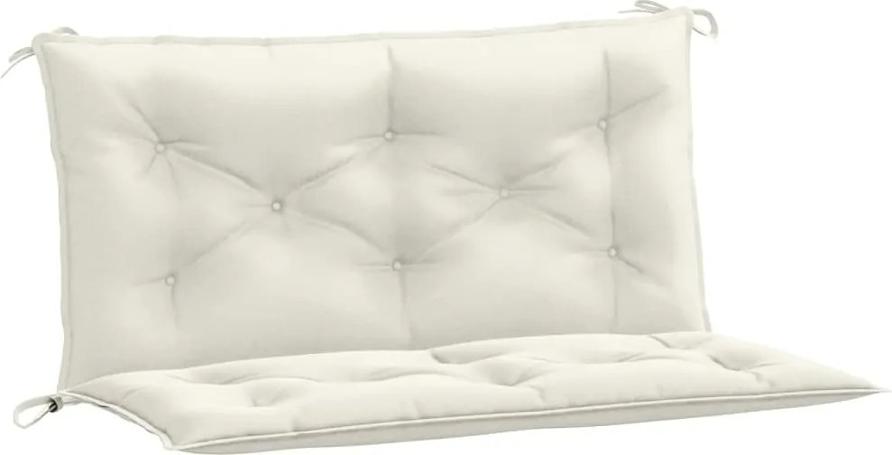 vidaXL 2 db melange krémszínű szövet kerti padpárna 100 x 50 x 7 cm