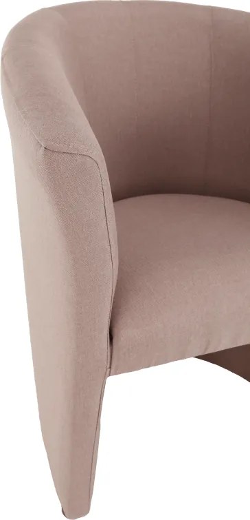 Klub fotel, pasztell rózsaszín anyag, CUBA