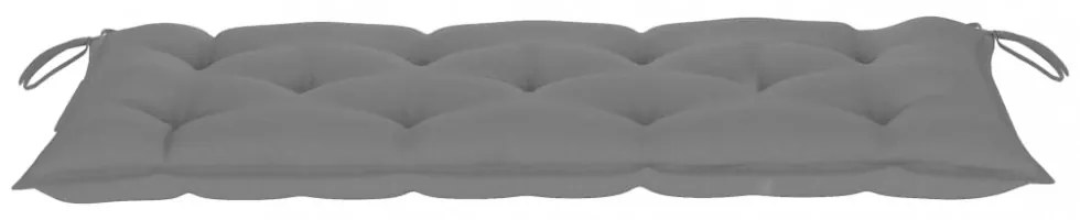 összecsukható bambusz kerti pad párnával 118 cm