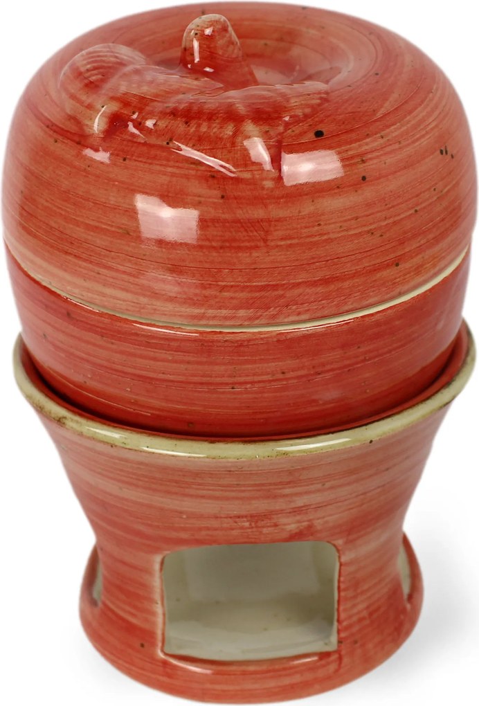 Kerámia almaszeletelő Ø -13 cm Rusztikus piros