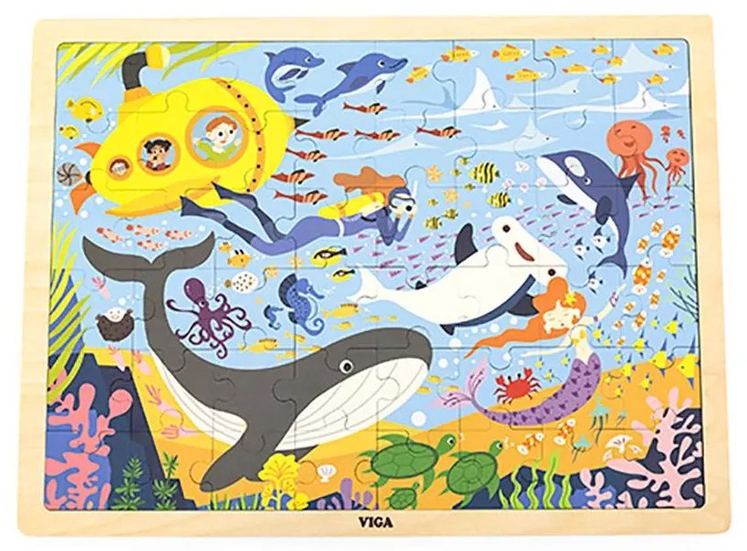 Fa puzzle Viga Tengeri élet