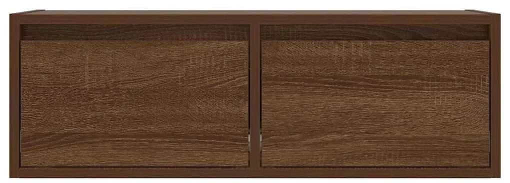 TV szekrény LED világítással barna tölgyfa 75x35,5x25 cm
