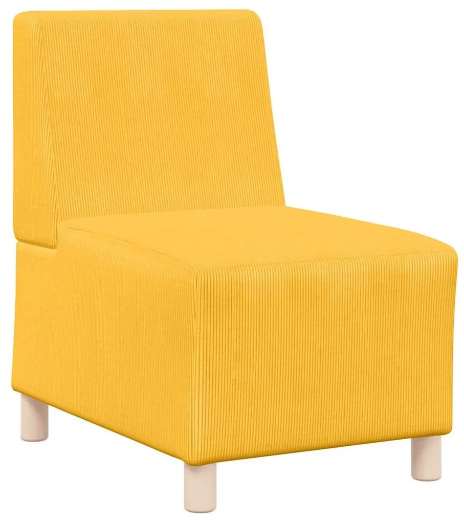 világossárga kordbársony szövet kanapéfotel 60 cm