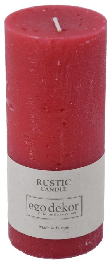 Rust piros gyertya, égési idő 58 óra - Rustic candles by Ego dekor
