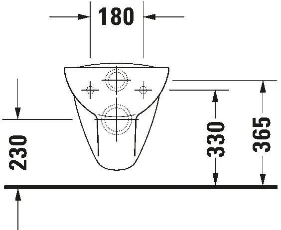 Duravit 45351900A1 - Fali WC D-CODE, WC-ülőkével, kerámia, fényes fehér