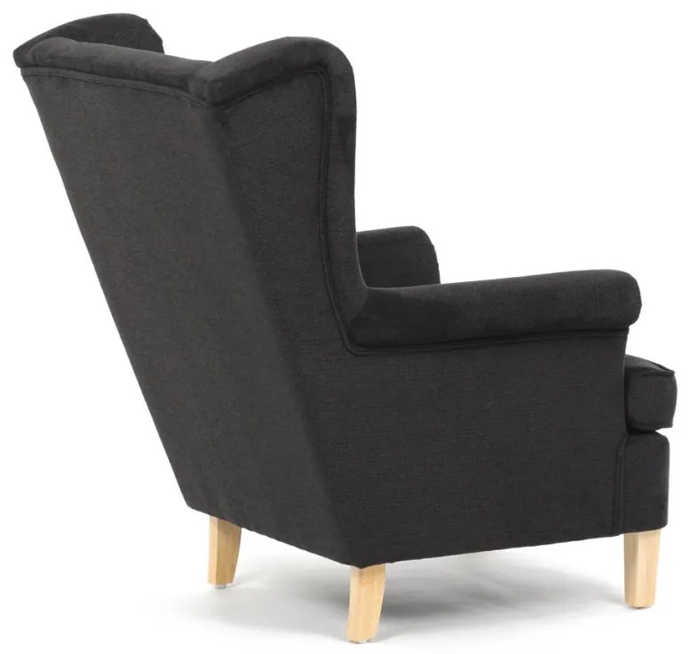 Scaun de relaxare, tapițerie din material negru, AK-388