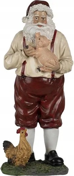 Mikulás dekoráció malacperselyes 11*9*27 cm