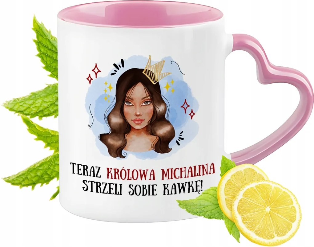 Michalina Bögre Rózsaszín Szív Alakú Füllel Kávé Ajándék