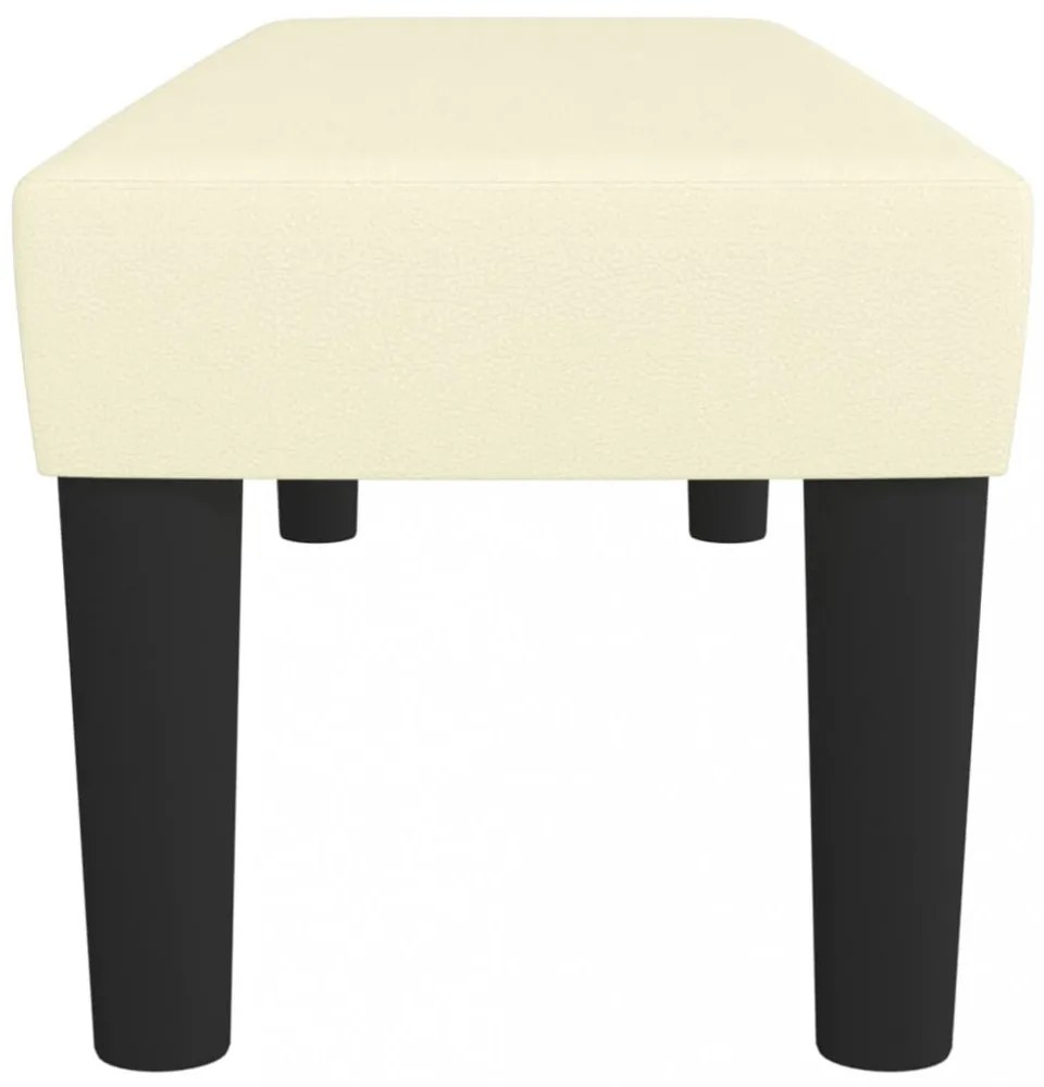 krémszínű műbőr pad 100 x 30 x 30 cm