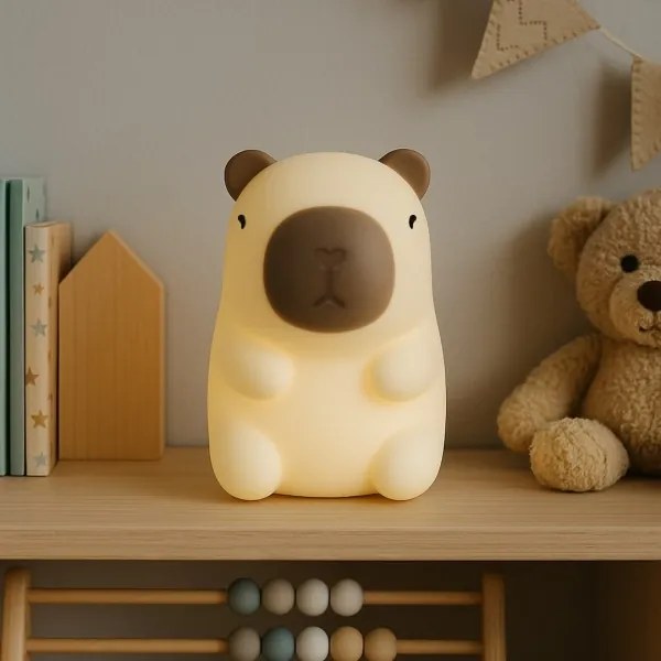 LED RGBW fényerőszabályozható újratölthető gyerek éjszakai lámpa KAPYBARA LED/0,45W/5V 800 mAh
