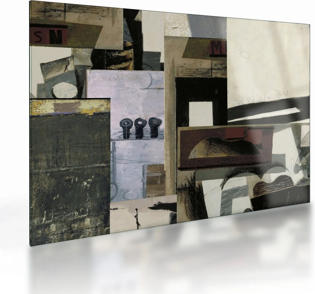 Kép - kubizmus (üvegen) (70x50 cm)