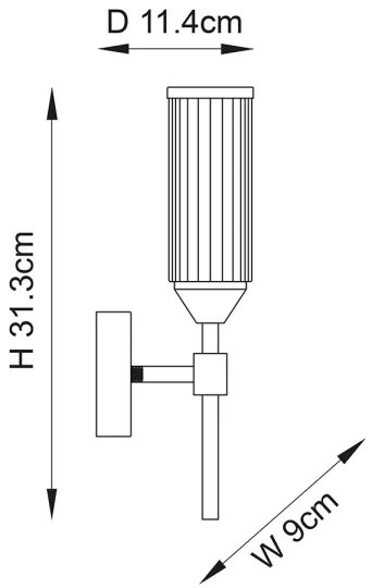 Endon 106258 - Fali lámpa TOUR 1xG9/3W/230V réz