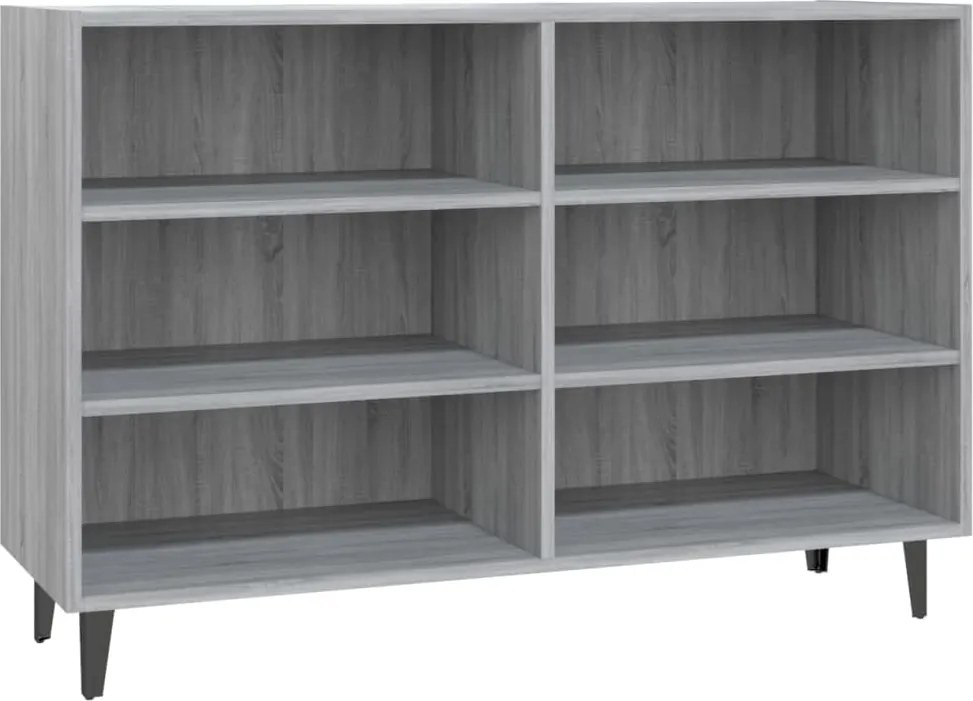 vidaXL szürke sonoma színű szerelt fa tálalószekrény 103,5x35x70 cm