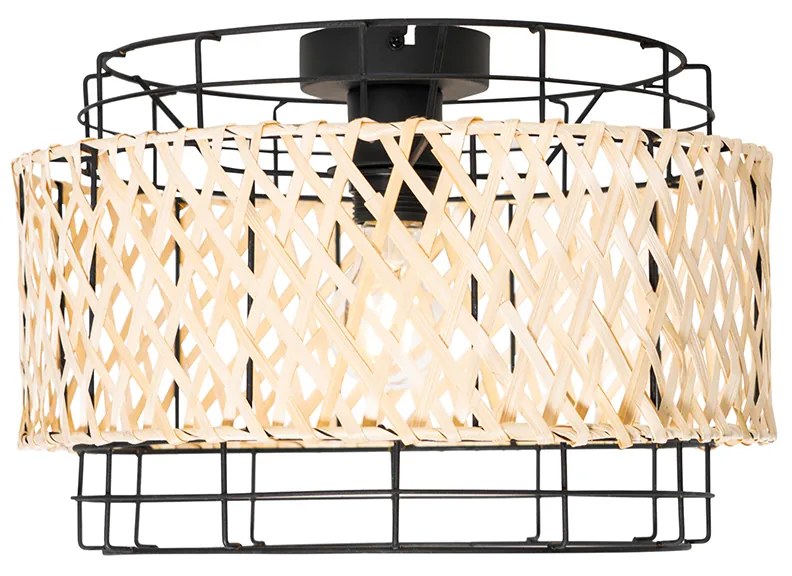 Keleti mennyezeti lámpa fekete bambusszal - Irena