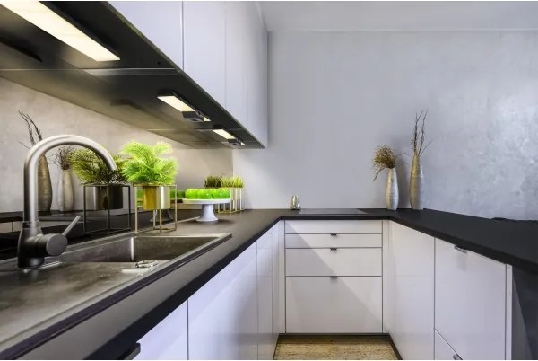 Osram - Dimmelhető LED szekrény alatti lámpa dugaljakkal UNDERCABINET LED/10W/230V fekete