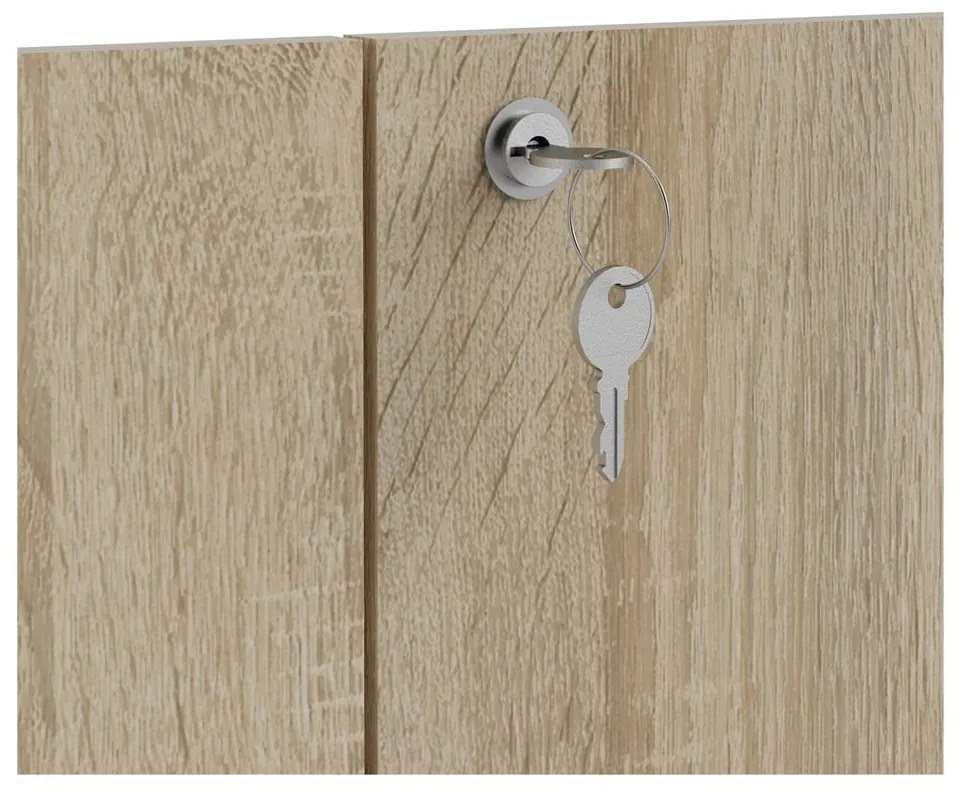 Natúr színű bútorelem - ajtó tölgyfa dekorral 84x105 cm Prima – Tvilum