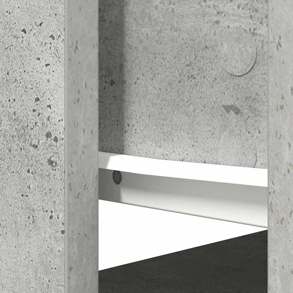 betonszürke konzolasztal fiókokkal 85,5x38,5x74,5 cm