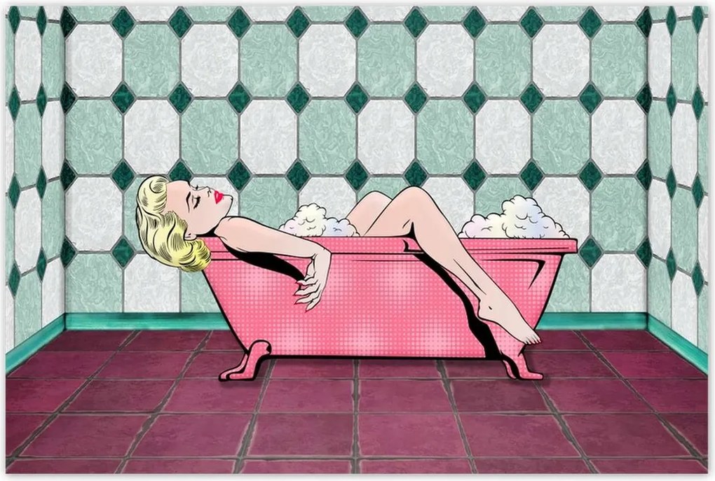 Poszterek 120x80 Marylin Monroe a kádban