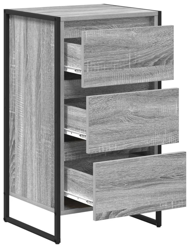 Széf fiókkal Szürke Sonoma 42 x 36 x 75.5 cm Faanyag