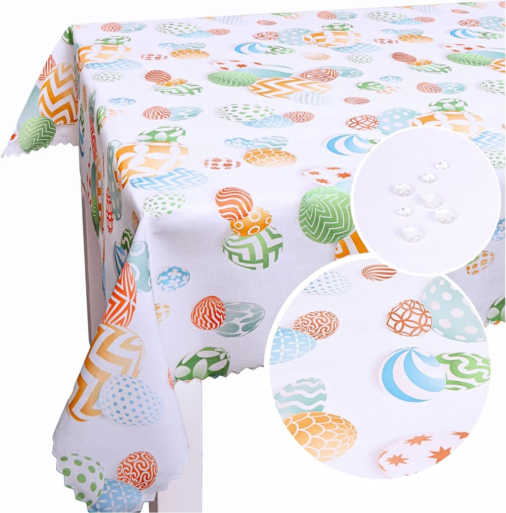 Abrosz Húsvéti Asztalra Fehér 240x140 Dekoratív Foltálló LM/25