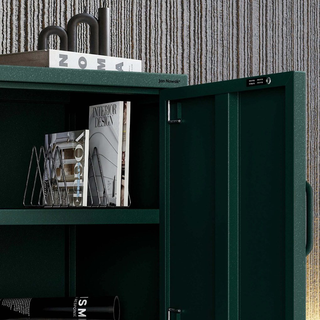 Éjjeliszekrény MIA, 424 x 595 x 400 mm, Modern: palack zöld szín