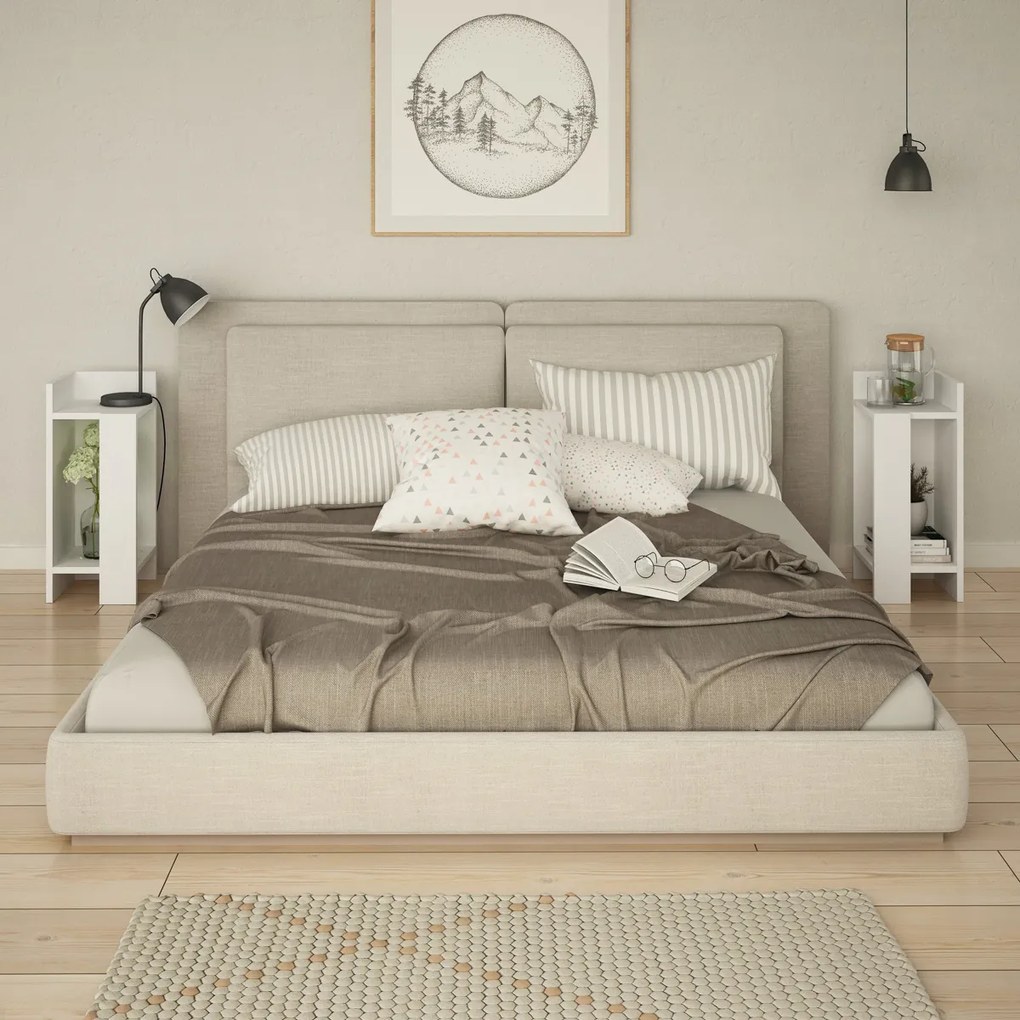Éjjeliszekrény Elos White, 2 db