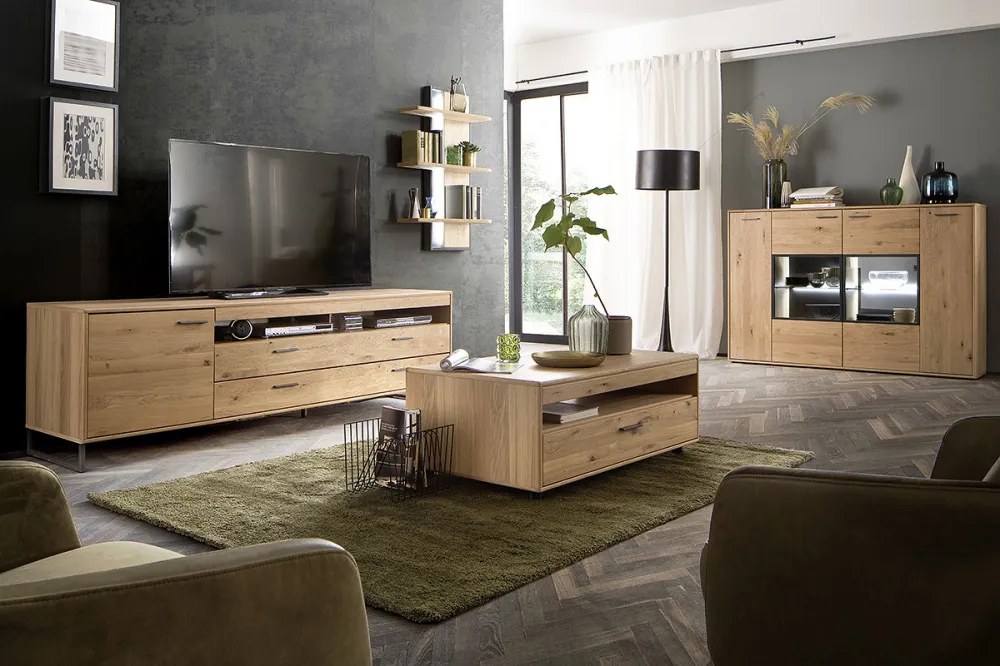 PORTLAND T32 Nagy TV Szekrény 1 ajtós 2 fiókos 224cm