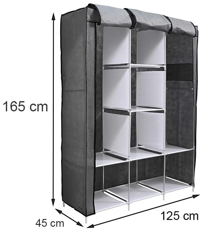 Gardróbszekrény LGSZ-04 szürke