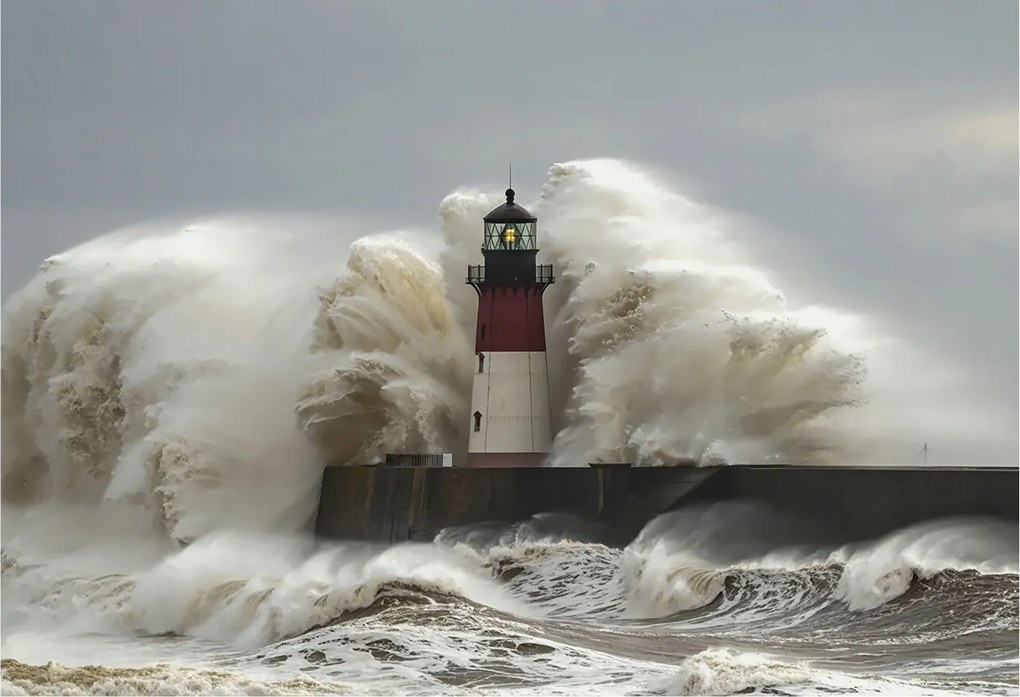 Flizelin tapéta falra Prémium tengeri hullámok 152x104 Ragasztó
