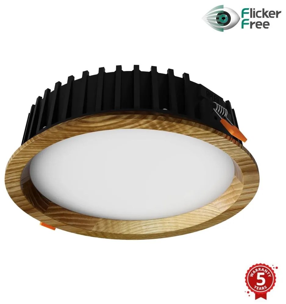 APLED - LED Lámpa RONDO WOODLINE LED/6W/230V 3000K átm. 15 cm kőris tömör fa