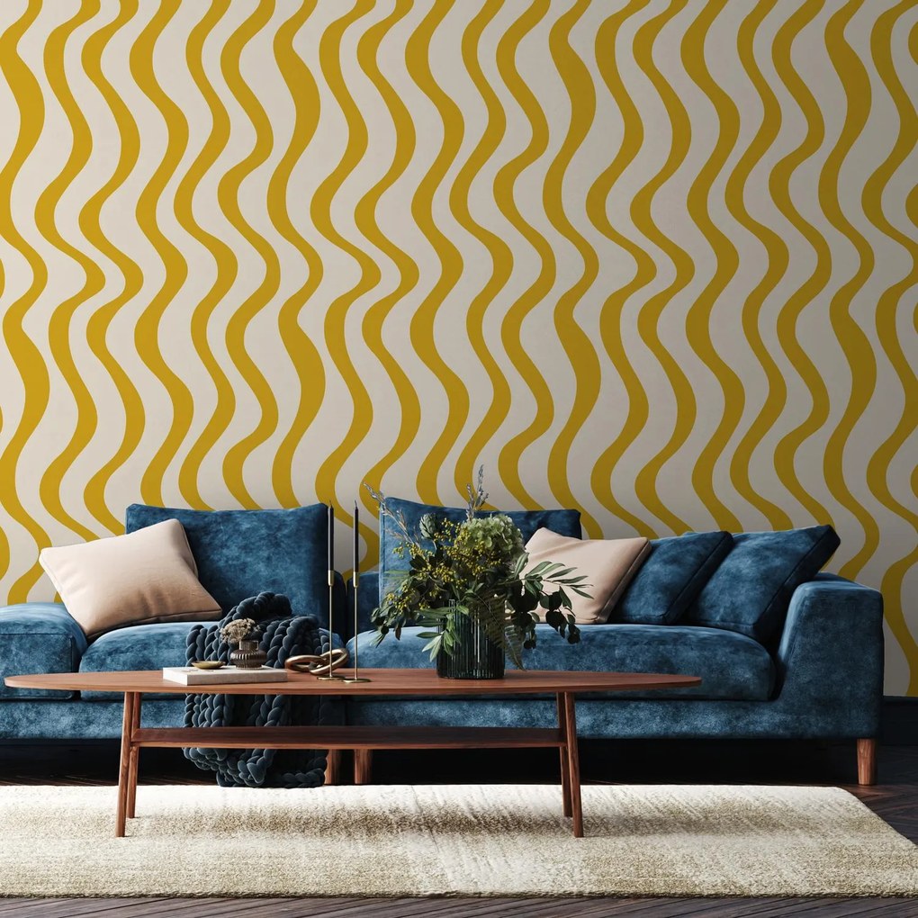 Fotótapéta - Sárga hullámok (147x102 cm)