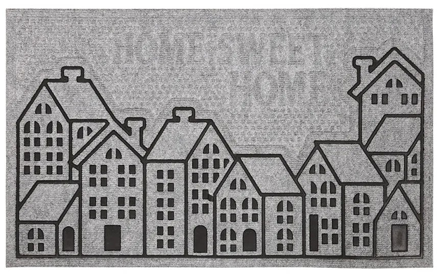 Domky szőnyeg, szürke, 45 x 75 cm