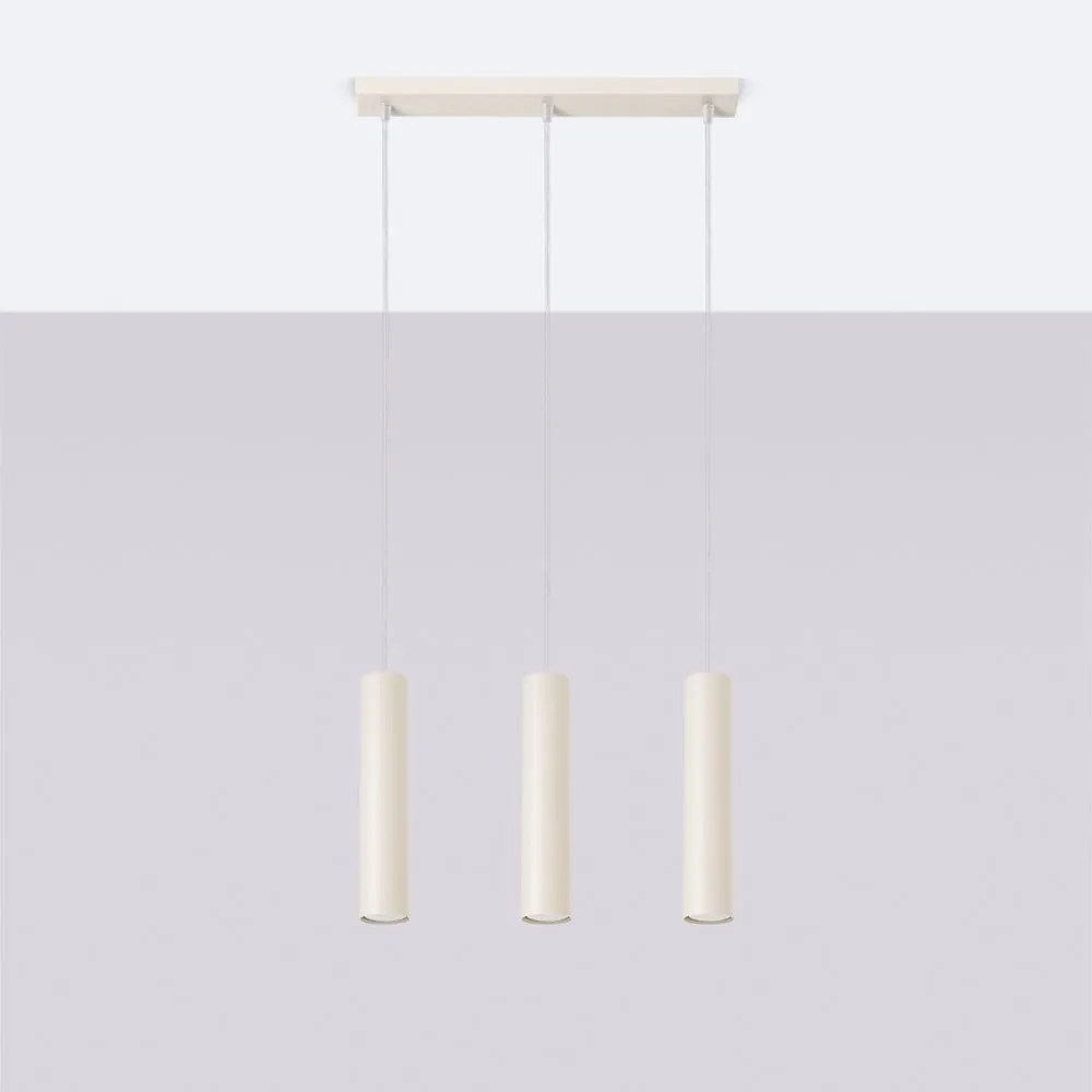 Krémszínű függőlámpa Castro – Sollux