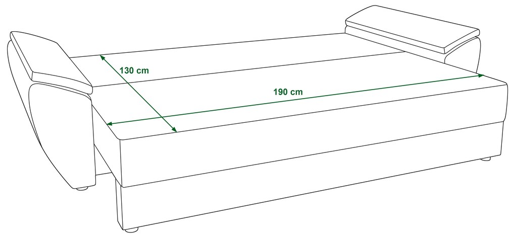 Háromszemélyes kanapé Radiant Bis (sötétszürke + fekete). 1056837