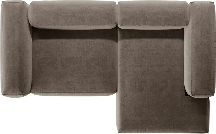 Barna sarokkanapé (jobb oldali-heverő résszel) Bergamo – Cosmopolitan Design