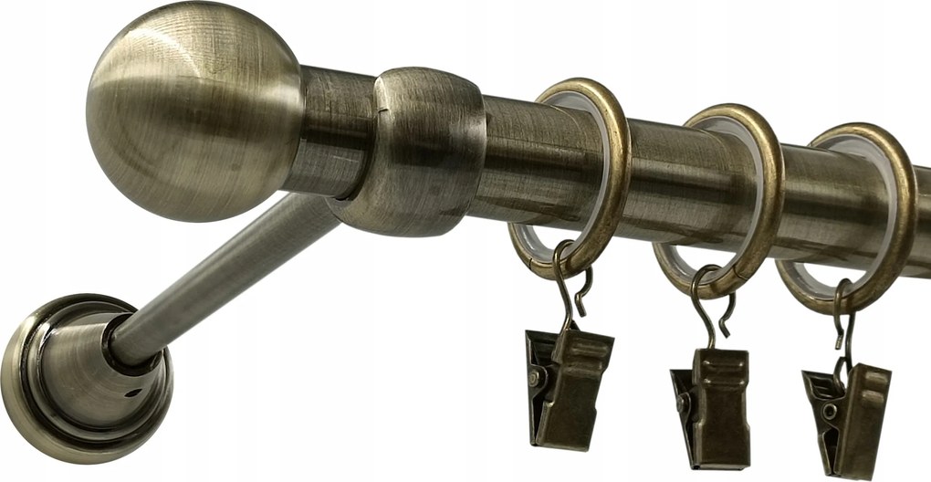 Függönykarnis Arany Golyó Antik fi19mm 140cm